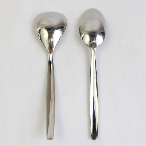 Lot Of 2 Dansk Flatwear DAS45 (Stainless) Teaspoon & Sugar Spoon