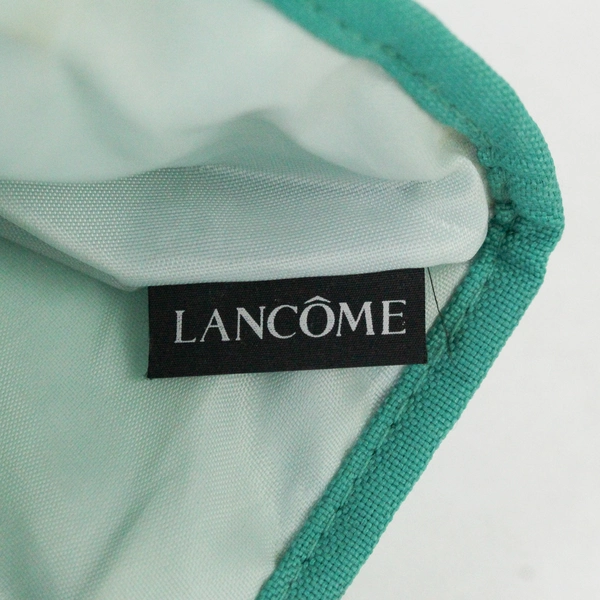 Lancôme Teal Tote Bag with Paris Scene Lining - Good Pre-Owned Condition