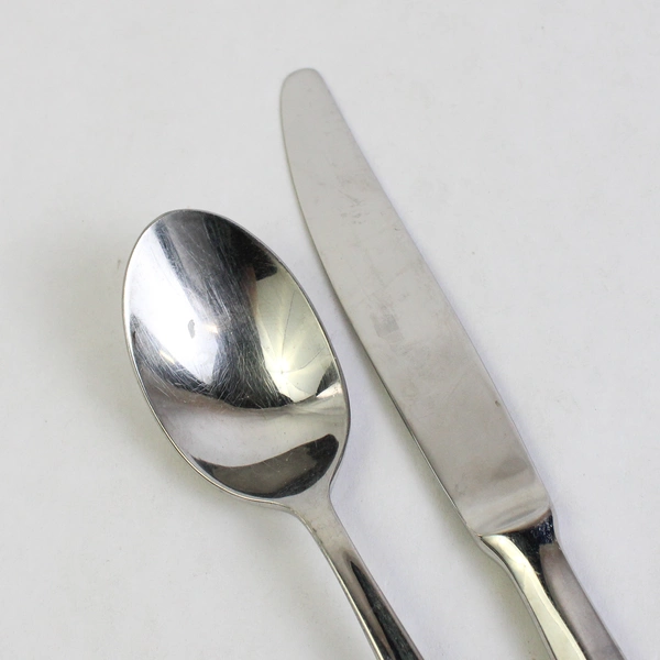 Lot Of 2 Dansk Flatwear Cafe Floral (Stainless) Soup Spoon & Modern Hollow Knife