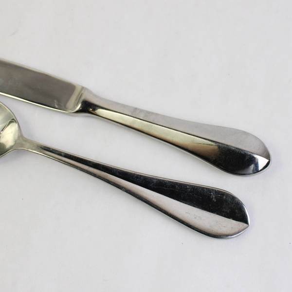 Lot Of 2 Dansk Flatwear Cafe Floral (Stainless) Soup Spoon & Modern Hollow Knife