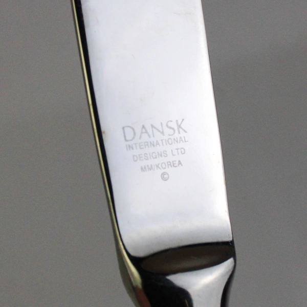 Lot Of 2 Dansk Flatwear Cafe Floral (Stainless) Soup Spoon & Modern Hollow Knife