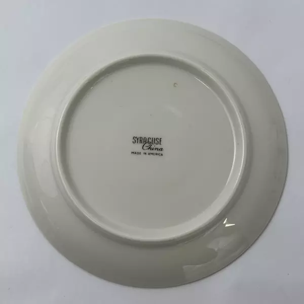 Set of 4 MCM Syracuse China Serene Saucers White 5.75 Inch