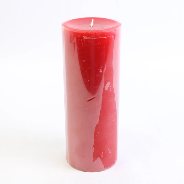 Red Pillar Candle Large Decorative Wild Currant Scented Candle 3" x 8"
