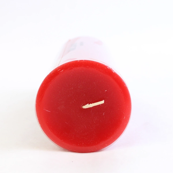 Red Pillar Candle Large Decorative Wild Currant Scented Candle 3" x 8"