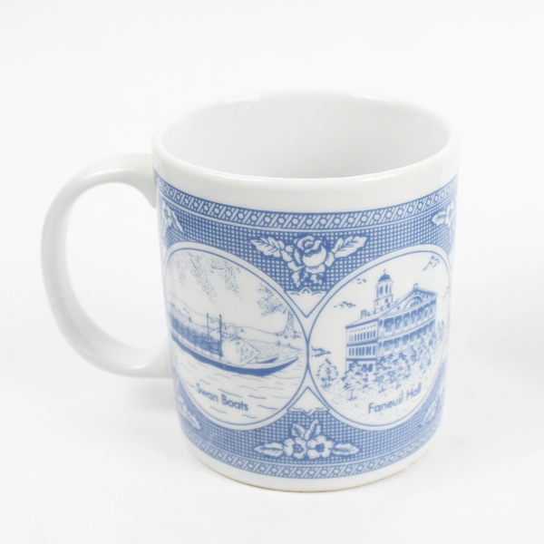 Lot of 2 New York and Boston Travel Souvenir Ceramic Coffee Mugs