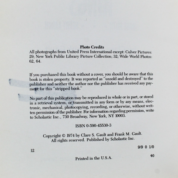 The Home Run Kings by Clare Gault 1974 Scholastic Biography Paperback