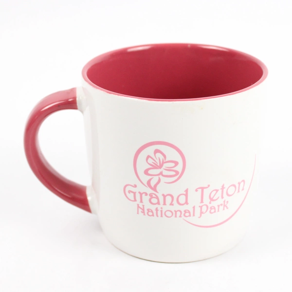 Grand Teton National Park Pink and White Souvenir Coffee Mug