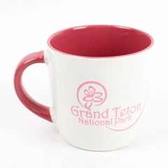 Grand Teton National Park Pink and White Souvenir Coffee Mug