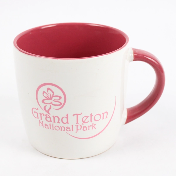 Grand Teton National Park Pink and White Souvenir Coffee Mug