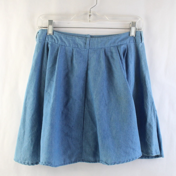 Do & Be Short Blue Cotton Blend Skirt Women's Size Medium