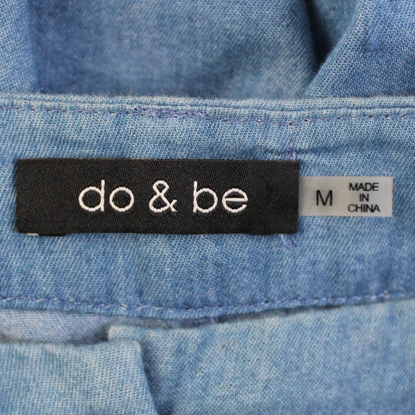 Do & Be Short Blue Cotton Blend Skirt Women's Size Medium