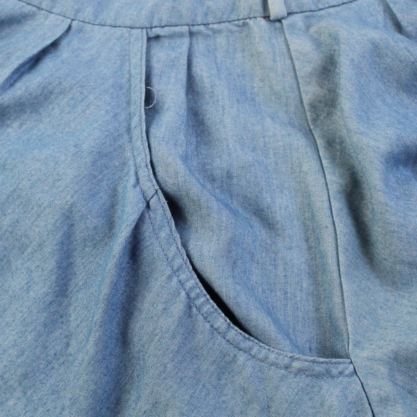 Do & Be Short Blue Cotton Blend Skirt Women's Size Medium