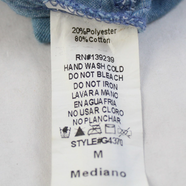 Do & Be Short Blue Cotton Blend Skirt Women's Size Medium