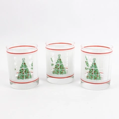 Set of 3 Vintage Waechtersbach Christmas Tree Old Fashioned Glasses