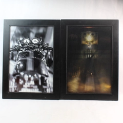 Set of 2 Michael's Stores Photograph Prints Black Frame for Man Cave or Bedroom