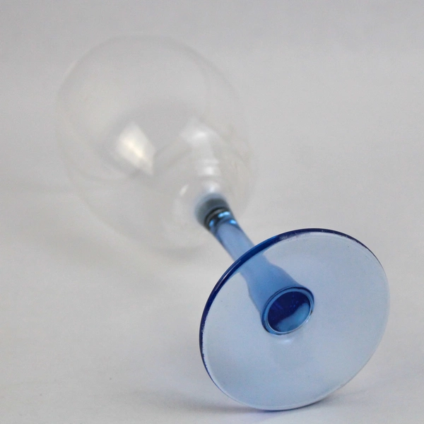 2 Blue Stemmed Crystal Wine Glasses McMinnville Oregon Wine And Food Classic