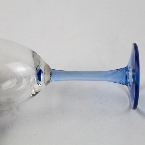 2 Blue Stemmed Crystal Wine Glasses McMinnville Oregon Wine And Food Classic