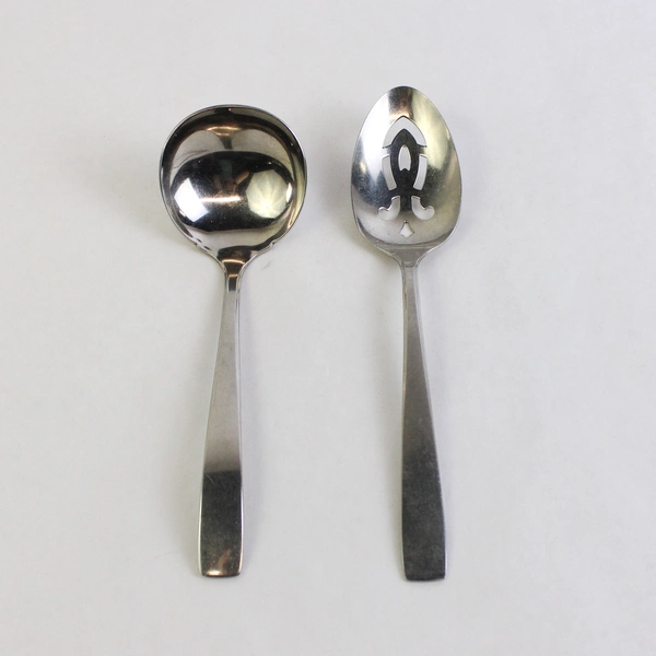 Set of 2 Duchess Serving Spoons DCS1 Stainless Steel Gravy Ladle Slotted Spoon