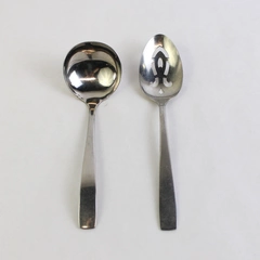 Set of 2 Duchess Serving Spoons DCS1 Stainless Steel Gravy Ladle Slotted Spoon