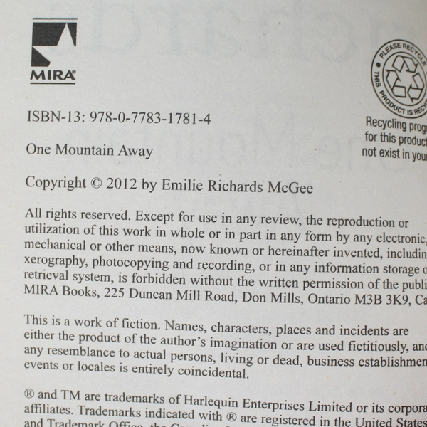 Lot of 3 Mira Novels One Mountain Away 2012 Evening Star 2014 Starlight 2015 PB