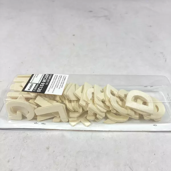 2010 Plaid Wood Alphabet Letters Set for Scrapbooking - 60 Pieces