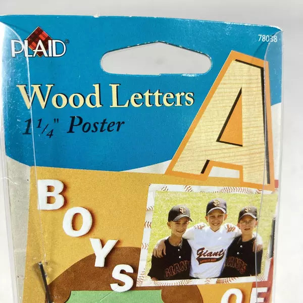 2010 Plaid Wood Alphabet Letters Set for Scrapbooking - 60 Pieces