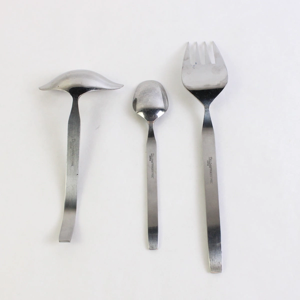 Set of 3 Eldan Servingware ELD11 Stainless Steel Gravy Ladle Sugar Spoon Fork