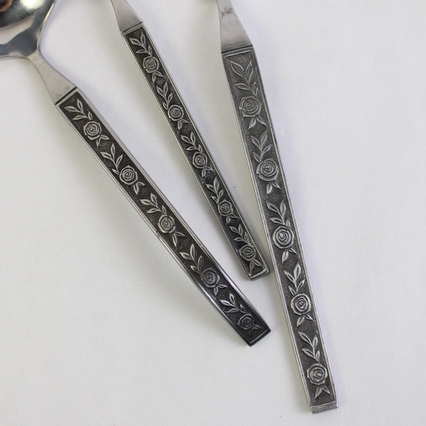 Set of 3 Eldan Servingware ELD11 Stainless Steel Gravy Ladle Sugar Spoon Fork