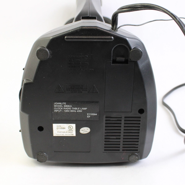 Windsor Johnlite Digital Alarm Clock Radio Table Lamp Model 9968UL