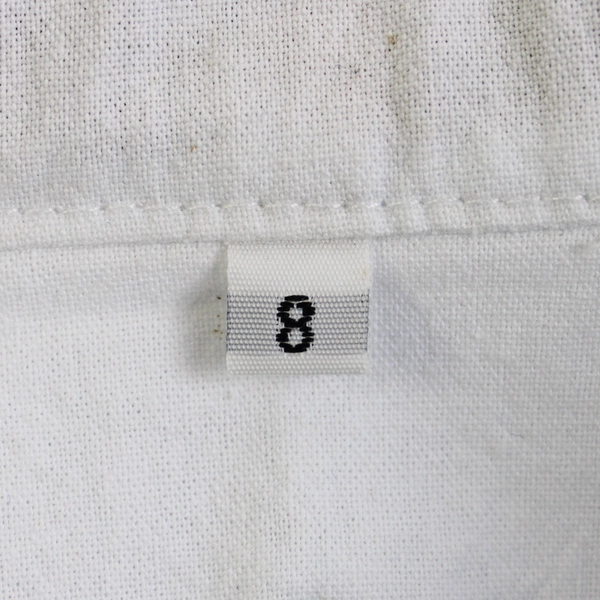 Unbranded Embroidered Trim White Button-Up Shirt Boys' Size 8 Flawed