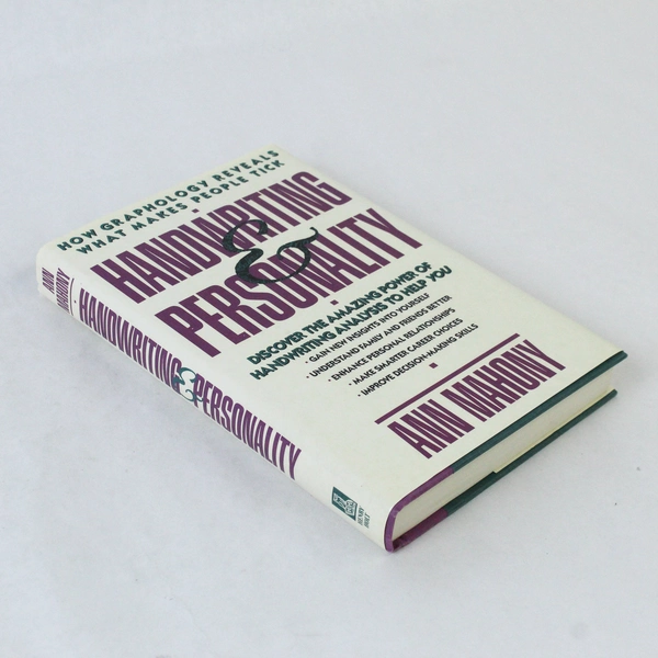 Handwriting & Personality by Ann Mahony 1989 1st Ed Graphology HC