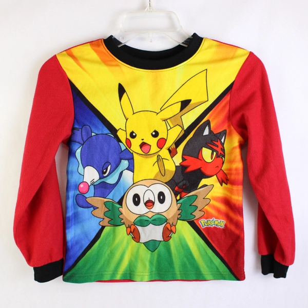 Mixed Lot of 3 Kids' Cartoon T-Shirts Boys' Size 7 Pokemon Pikachu Mickey Mouse