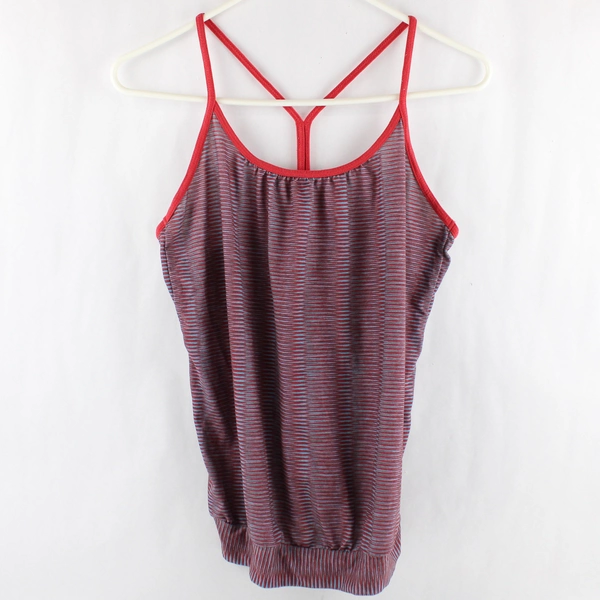 PrAna Red and Blue Patterned Spaghetti Strap Camisole Women's Size XS