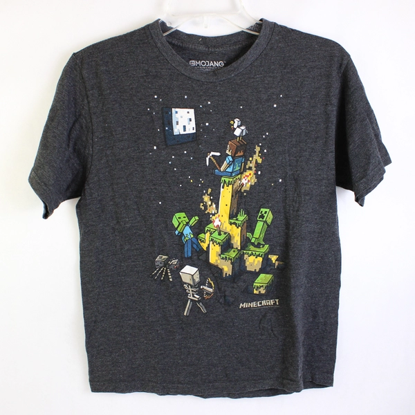 Lot of 3 Kids' Gaming and Cartoon T-Shirts Boys' Size Large Minecraft Pokemon