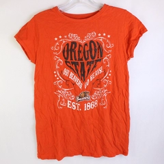 NCAA Oregon State OSU Beavers Orange Cap Sleeve T-Shirt Women’s Large