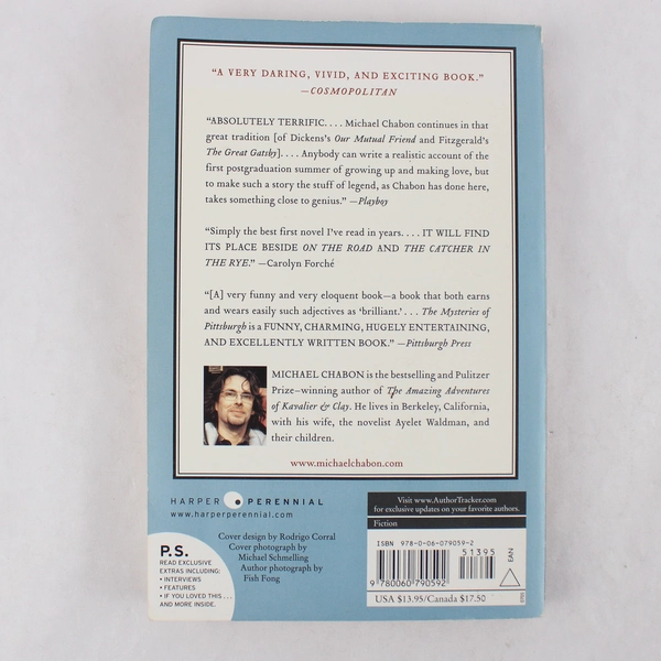 The Mysteries Of Pittsburgh Michael Chabon 2005 Harper Perennial Paperback
