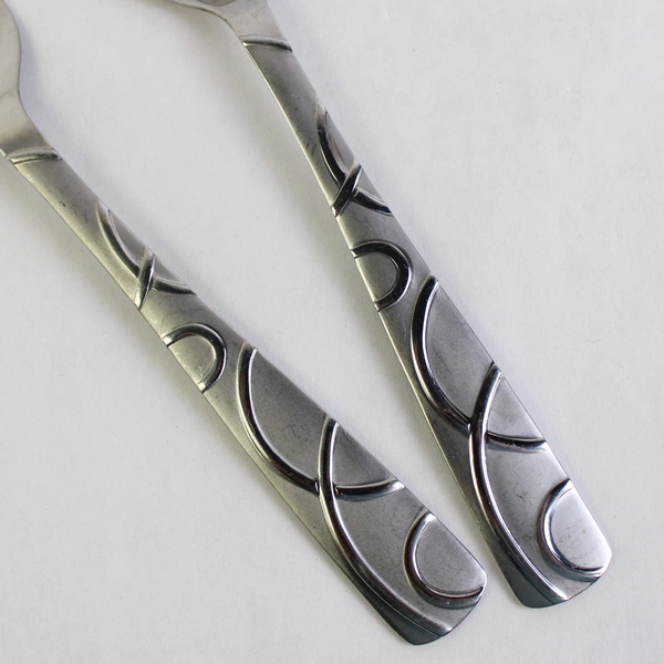 Set of 2 Cambridge Conquest Serving Utensils, 8.75" Stainless Steel Fork Spoon