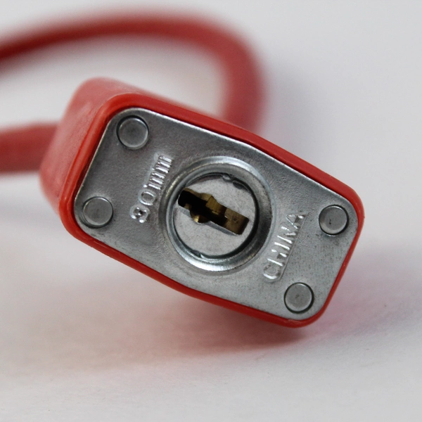 Unit Hardware Limited Red 30mm Gun Trigger Lock With 2 Keys Opened Package