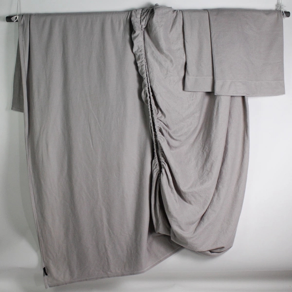 4 Piece Soft & Cozy Company Gray Fleece Full Size Bedsheet Set