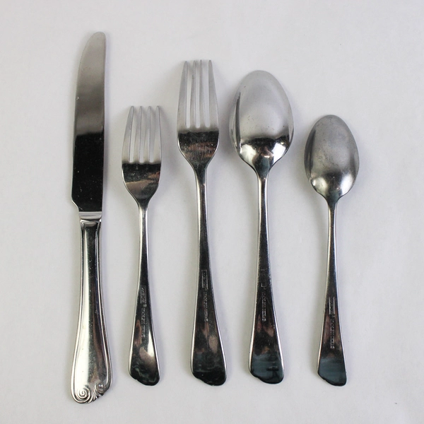 5 Piece Cambridge Anastasia Silverware Set Stainless Steel Fork Knife Spoon