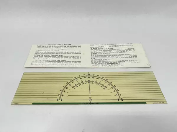 Vintage 1971 USPS Marine Navigation Course Plotter Tool with Sleeve