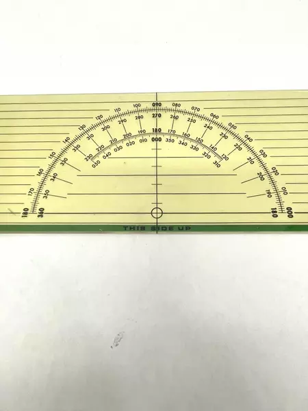 Vintage 1971 USPS Marine Navigation Course Plotter Tool with Sleeve