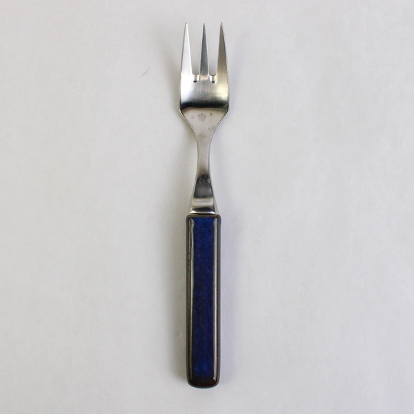 Denby England Salad Fork 7" Silverware Touchstone Blue Sapphire