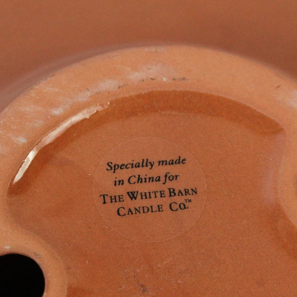 White Barn Candle Co. Avocado Green Rooster Candle Holder Plate 7.25"