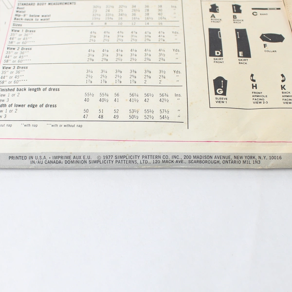 Simplicity Pattern 8402 Misses Dress in Two Lengths Size 14 Vtg 1977 Cut