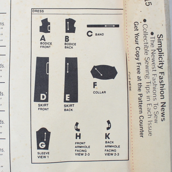 Simplicity Pattern 8402 Misses Dress in Two Lengths Size 14 Vtg 1977 Cut