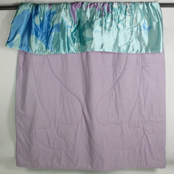 Disney Fairies Tinker Bell Twin Quilt Bedspread Polyester Purple/Aqua 87" x 64"