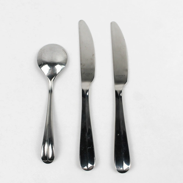 Lot Of 3 Dansk Flatware Alsace (Stainless) 2 Small 7.25" Knife & 1 Sugar Spoon