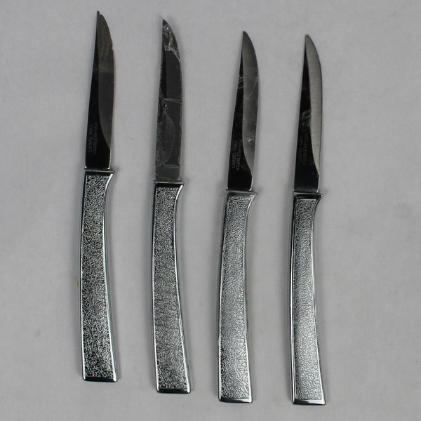 Lot of 4 Carvel Hall CVH2 Hollow Handle Steak Knife Sharp Stainless Steel