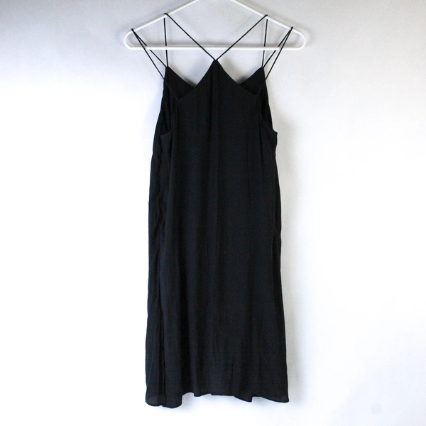 Dex Hi Low Lightweight Black Tank Top Spaghetti Straps Women's XS